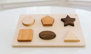 Chunky Shape Puzzle Shape Puzzles Wooden Shape Puzzle Wooden Baby Toys