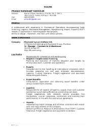 custom clearance resume embassy