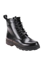 Dockers By Gerli A3315631 Siyah Kadin Acma Deri Bot Bot Deri Bot Savas Botlari