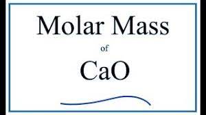 Molar Mass Molecular Weight Of Cao Calcium Oxide Youtube