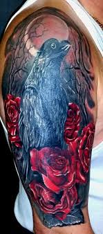 Raven And Roses Raven Tattoo Tattoos And Piercings Tattoos