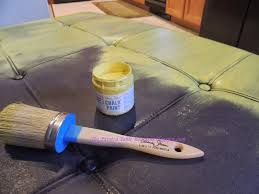 The Painted Table Boutique Yes You Can Paint A Faux Leather Piece Of Furniture For The Old Faux Faux Leather Pieces Furniture Rehab Refinishing Furniture