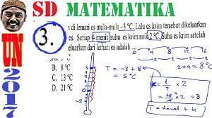Setelah dihidupkan, suhunya turun 4â°c setiap 3 menit. Pembahasan Us Usbn Sd 2017 Matematika No 3 Soal Cerita Penjumlahan Dengan Garis Bilangan Youtube
