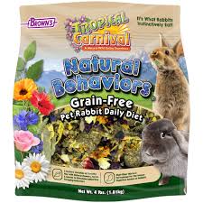 A great supplement for rabbits, adds natural interest to their diet. Brown S Tropical Carnival Natural Behaviors Grain Free Pet Rabbit Daily Diet Food 4 Lbs Petco