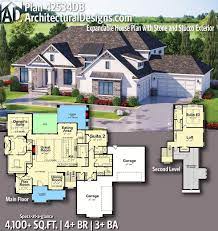 Plan 42534db 3 Bed House Plan With Stone And Stucco Exterior House Plans How To Plan Stucco Exterior