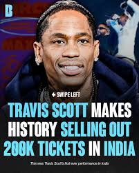 travis scott makes history selling out 200k tickets in india, brings nav  out as a special guest to perform "beibs in the trap" with him and open the  show for both nights