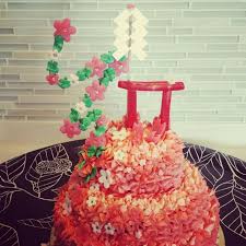 Gateau Tempete De Fleurs Gateau Gateaudanniversaire Cake Patisserie Pastry Cerisier Fleur S Genoise Chocolat Pate D Amande Gateau Anniversaire