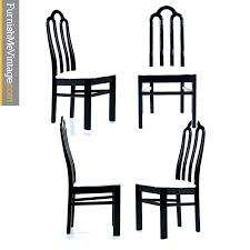 Product name black pu metal chrome finish dining room chair item no. Vintage Black Lacquer Neo Deco Dining Chairs