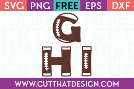 Download Football Alphabet Letters G H I Cut That Design