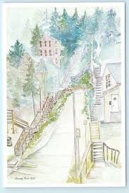 2 Postcards JUNEAU, ALASKA AK ~ Artist DOROTHY HOOK Capital & Steps 1996