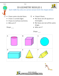 They will learn about halves, thirds, fourths, fifths and. Free Geometry Worksheets 2nd Grade Geometry Riddles