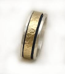 Men S Wedding Ring Yellow Gold Spinner Ring Hammered Etsy Uk Yellow Gold Wedding Ring Men S Wedding Ring Mens Wedding Rings Gold