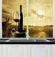 wine curtains 2 panels set, red wine