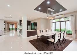 The phrase formal dining room often elicits images of stuffy, traditional dining spaces fit for fancy events only. Modern Dining Room Stock Photo Edit Now 150649961