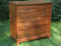 This is a simply beautiful antique dresser chest of drawers. Hand Made Crescent Curved Solid Cherry Dresser By Ivy Lane Fine Furniture Custommade Com