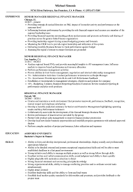 Financial managers are also known as financial or business analysts. Regional Finance Manager Resume Samples Velvet Jobs