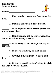 Fire Safety True Or False Fire Prevention Activities And Lessons For Kids Fire Safety Fire Prevention Activities Elementary Resources