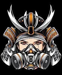 Samurai Girl Ilustrasi Samurai Samurai Seni Jepang