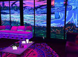 Blacklight Room On Imvu Its Called Tumblr Blacklight Or Something Lol Imvu Black Light Room Chill Room Neon Bedroom