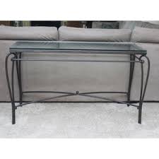 5 out of 5 stars. Lot Art Contemporary Wrought Iron Console Table With Glass Top