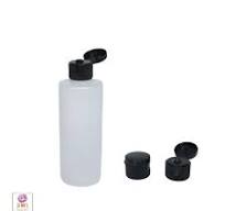 Plastic Bottles HDPE Cylinder Liquid Bottles Flip Top Cap - 4 oz. (Natural) • 9764FB