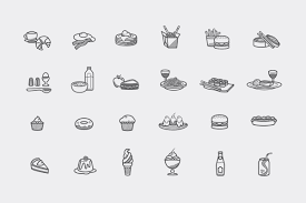 60 Delicious Foodie Freebies For Restaurants And Culinary Blogs Monsterpost Food Icons Cooking Icon Behance Icon