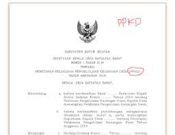 Desa parakan salam 12:19:00 pm kumpulan sk. Contoh Sk Ppkd 2019 Terbaru Format Word Tribun Desa