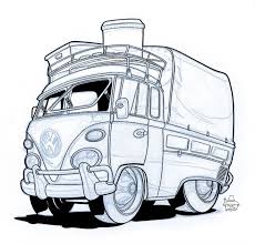 Vw Tshirt Drawing Cartoon Car Show Car Drawings Car Cartoon Cartoon Drawings