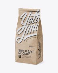 Download Kraft Snack Bag Mockup Half Side View In Bag Sack Mockups On Yellow Images Object Mockups Bag Mockup Mockup Free Psd Mockup