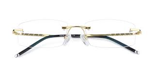 Check spelling or type a new query. Gold Classic Rectangle Rimless Eyeglasses Smart