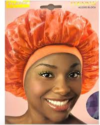 DONNA SATIN SLEEP Cap Large Black New in Box $16.83