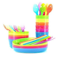 Top Quality Ikea 36 Piece Dinnerware Set Assorted Colors For Kids Babs Camping Ikea Kids Plastic Bowls Ikea Kids Kids Plates