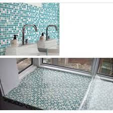 If you need some guidance for your bath tile installation project. Glass Blue Tile Backsplash Cracked Crystal Mosaic Bathroom Fifyh Com
