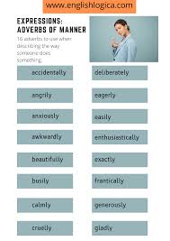 Adverb of manner tells how an action is or should be performed or something is done gives other information to verb is format by adjective + ly. Adverbs Of Manner Grammar Vocabulary