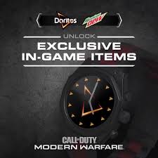Dec 04, 2019 · 8 watches and how to get them in call of duty modern warfare. Doritos On Twitter Take Your Cod Game To Another Level For 7 Days You Can Unlock 3 Exclusive Item Drops In Callofduty Modernwarfare Just Follow Us And Then Tweet Doritosuk With Doritosdewdrop