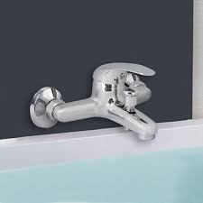 A partire da € 1.044,08. Rubinetto Vasca A Parete Miscelatore Muro Monocomando Da Bagno Cromato 52928