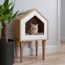 Premium Cat House Cat House Oak Wood Cat House Cat Tree Pet Cot Cat Bed Pet Bed Indoor Cat House Pet Furniture Design In 2020 Wood Cat Cat Tree House Cat House