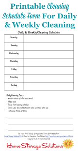 The ultimate cleaning schedule for your day, week, month, and year. Printable Cleaning Schedule Form For Daily Weekly Cleaning
