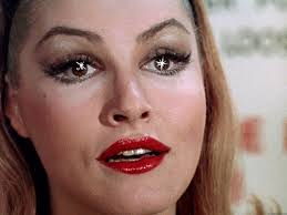 Julie Newmar in an episode of 'The Monkees' : sparkly eyes effect.
