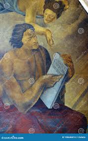 Prophetdaniel-Fresko in Der Kirche Von St.. DM in Zagreb Croatia Stockbild 