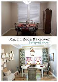 Transitional blue dining room has asian and coastal decor 5 photos. My Dining Room Makeover An Evolution Before After The Inspired Room Dining Room Makeover Living Room Makeover Room Makeover