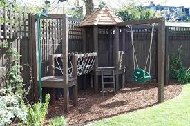 Playframe With Rope Bridge Play House Monkey Bars Swing Fireman S Pole Backyard For Kids Play Area Backyard Outdoor Play Spaces