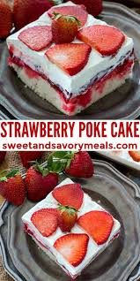 Best Homemade Strawberry Jello Poke Cake Video Sweet And Savory Meals Recipe Strawberry Poke Cakes Dessert Recipes Easy Easy Cake Recipes