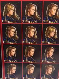 Www.dkoding.in captain marvel went from long waves to a short pixie haircut with a secret message for her fans. Captain Marvel S Alternative Hairstyles In Endgame Concept Art What S Your Favourite Marvelstudios