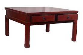 This beautiful oriental tea table set offers seating and other uses in a compact style. Fine Asianliving Chinese Coffee Table Drawers Orientique Asianliving