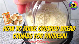 You can also use greek yoghut or mayonnaise in place of the egg wash. Basic For Beginners How To Make Crushed Bread Crumbs For Pandesal Gracemin S Kitchen Youtube