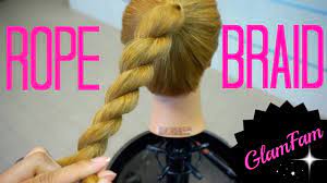 Gather a small section of hair from the hair line and split it into two strands. How To Rope Braid 2 Strand Twist Youtube