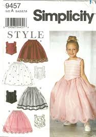 Simplicity 9457 Flower Girl Bridesmaid Bridal Wedding Dress Sewing Pattern Size 3 8 Formal Dress Patterns Princess Dress Patterns Wedding Dress Sewing Patterns