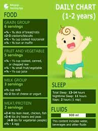 feeding chart for 1 year baby