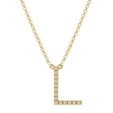 Women S 14k Yellow Gold Diamond Studded Letter L Initial Pendant Necklace 18 Fanc Yellow Gold Diamond Studs Initial Pendant Necklace Diamond Fashion Rings